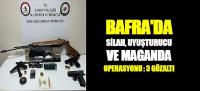 Bafra'da silah, uyuşturucu ve maganda operasyonu 3 gözaltı