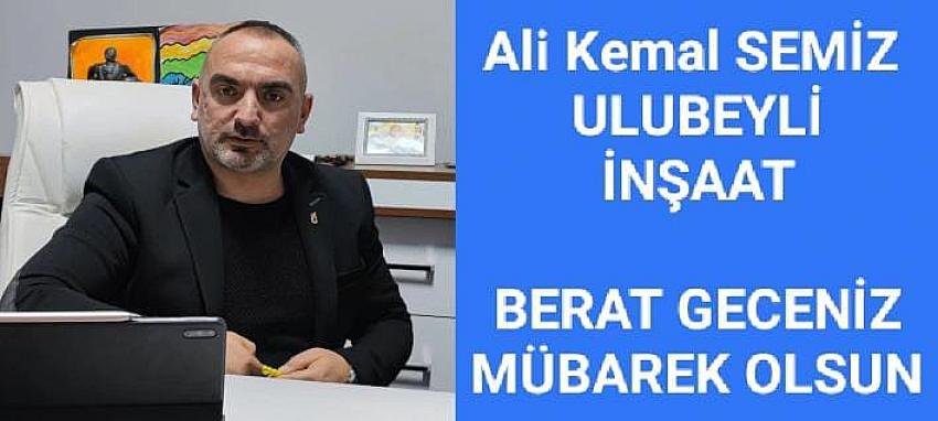 Ulubeyli İnşaat Ali Kemal SEMİZ Berat Gecesi Mesajı