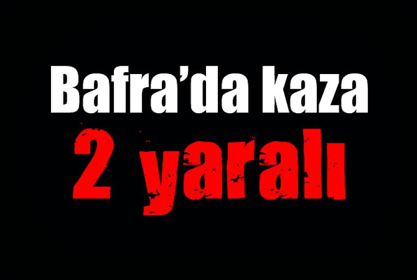 Bafra'da  kaza 2 kişi yaralandı