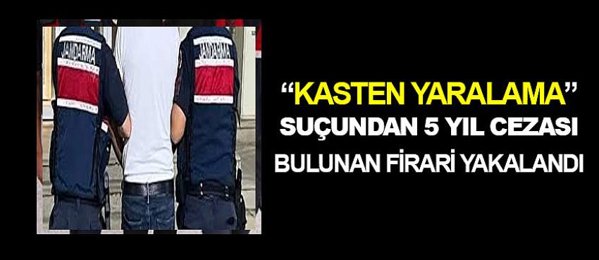 Bafra'da kasten yaralamadan cezası bulunan firari yakalandı