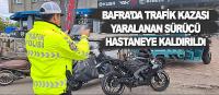 Bafra'da kamyonetle çarpışan motosiklet sürücüsü yaralandı