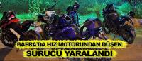 Bafra'da hız motorundan düşen sürücü yaralandı