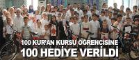 Bafra'da 100 Kur’an kursu öğrencisine 100 hediye verildi