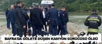 Bafra'da gölete düşen kamyon sürücüsü öldü 