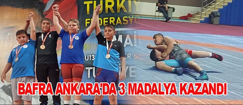 Bafra Ankara'da 3 madalya kazandı