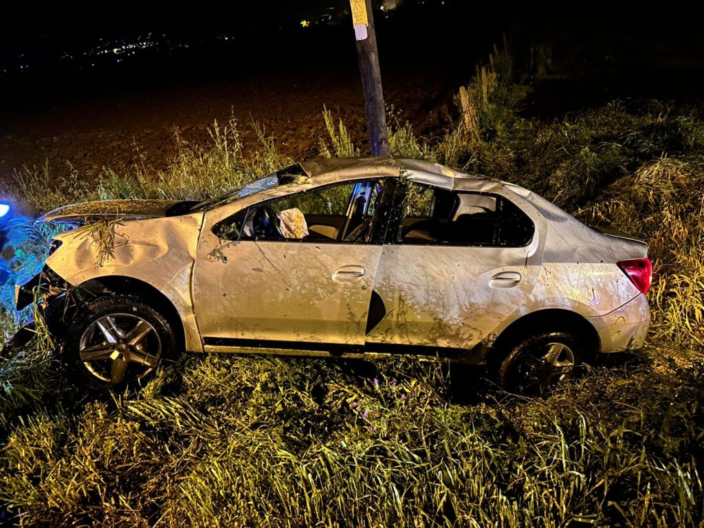 Bafra'da Otomobil takla attı 2 yaralı 