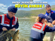 Bafra Altınkaya Barajında kaçak ava darbe