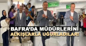 Bafra Yeşilyazı Ortaokulu’nda Duygusal Müdür Uğurlaması