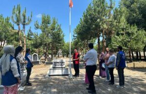 Alaçam’da 15 Temmuz Şehidi Aksu’nun kabrine ziyaret