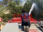 Bafra İtfaiyesi Karabük’te Yangınla Mücadele ediyor