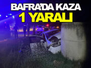 Bafra’da su deposuna çarpan sürücü yaralandı