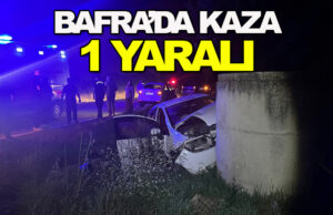 Bafra’da su deposuna çarpan sürücü yaralandı