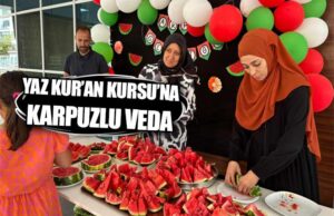 Bafra Gençlik Merkezi’nde Yaz Kuran Kursuna Karpuzlu Veda