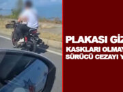 Yakakent’te Plakası Kapalı Motosiklete Ceza Yağdı