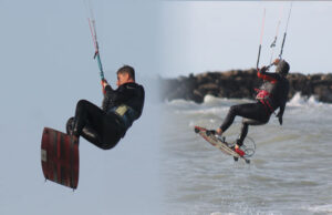 Bafra’da adrenalin tutkunları Kitesurfü yaptı