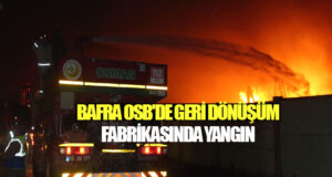 Bafra OSB’de bulunan katı atık fabrikasında yangın çıktı