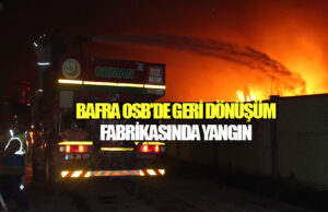 Bafra OSB’de bulunan katı atık fabrikasında yangın çıktı