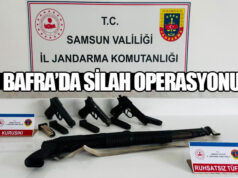 Bafra’da kaçak silah operasyonu 2 kişi yakalandı