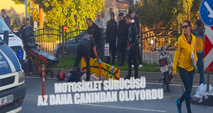 Bafra’da AVM Karşısında Motosiklet Kazası, 1 yaralı