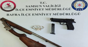 Bafra’da silahla havaya ateş açan şüpheli yakalandı