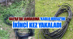 Bafra’da Jandarma Kablo Hırsızını ikinci Kez Suç Üstü Yakaladı