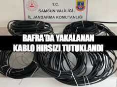 Bafra’da kablo hırsızı ikinci kez tutuklandı