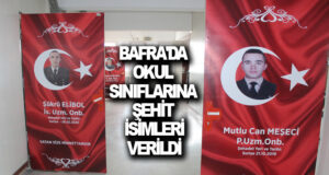 Bafra’da Okul Sınıflarına Şehit İsimleri Verildi