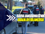 Bafra Jandarması’nın Aralık Ayı Bilançosu