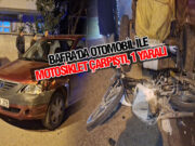 Bafra’da otomobil ile motosiklet çarpıştı, 1 yaralı
