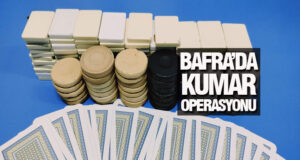 Bafra’da kumar baskınında 4 kişi ceza yazıldı