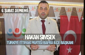 Başkan Hakan Şimşek’ten 6 Şubat Mesajı