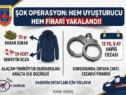 Alaçam’da firari hükümlü uyuşturucu ile yakalandı