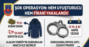 Alaçam’da firari hükümlü uyuşturucu ile yakalandı
