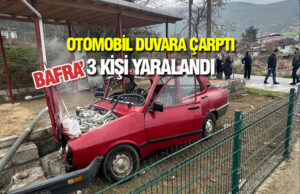 Bafra’da Otomobil Tarlaya Girdi: 3 Yaralı