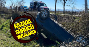 Bafra’da Otomobil Elektrik Direğine Çarptı: 1 Yaralı