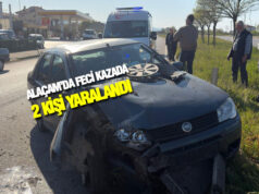 Alaçam’da Otomobil Ağaca Çarptı: 2 Yaralı