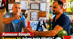 Manav Güngör, karpuz İle Tuz Tüketin