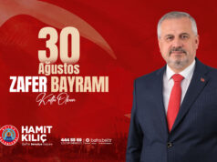 BAŞKAN KILIÇ’IN 30 AĞUSTOS ZAFER BAYRAMI MESAJI