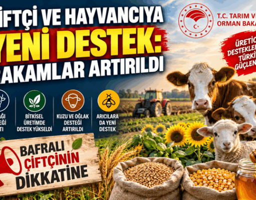 BAFRALI ÇİFTÇİ VE HAYVANCIYA DESTEKLER ARTIRILDI