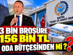 3 BİN BROŞÜRE 156 BİN TL ODA BÜTÇESİNDEN Mİ ?