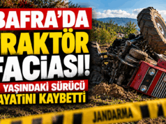 Bafra’da Feci Traktör Kazası