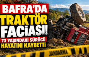 Bafra’da Feci Traktör Kazası